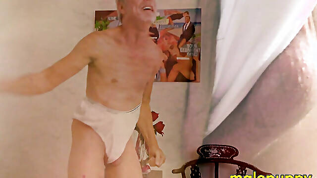 Richard Lennox grabs his tighty whities and yanks them hard up his ass crack