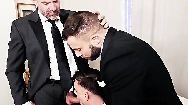 Sexy Manuel Reyes rides cock in a threesome with D Dan and Diego Reyes