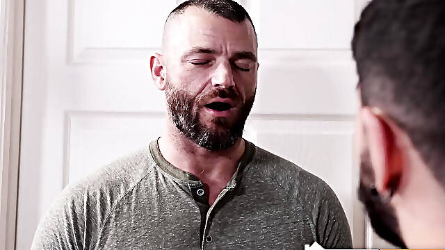 I stroke my step uncle Jake Morgan big cock before banging with him
