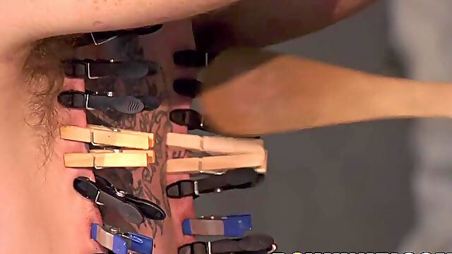 Twink slave Jacob Daniels endures his mature masters torment