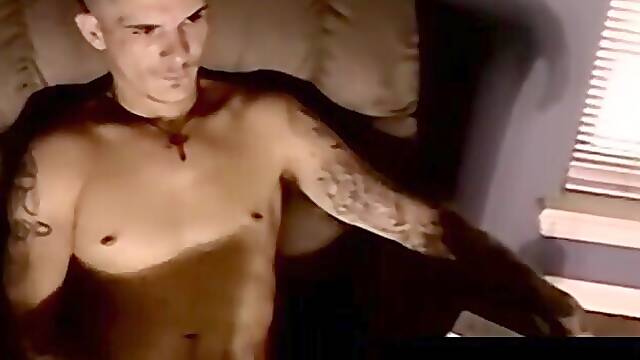 Skinny amateur strokes lubed dick till cum geyser