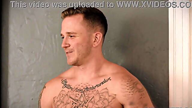 Soldier comes back home threesome fucks gay roommates