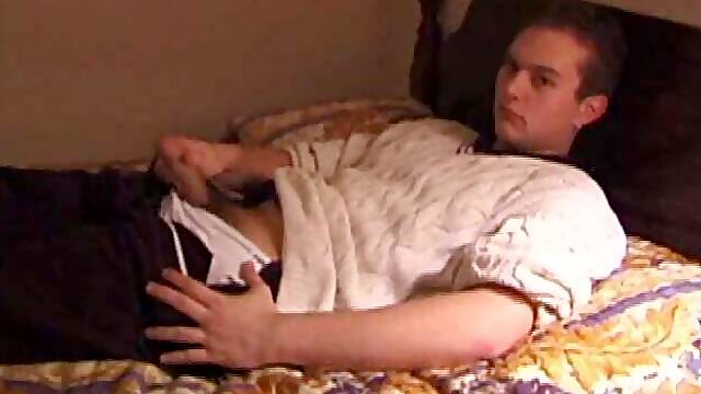 Naked on a bed jacking off - Lucky demonstrates this talent on the bed and in the shower