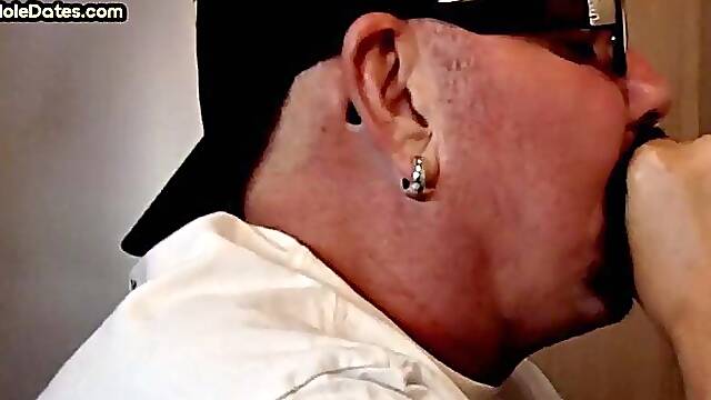 Homemade gloryhole cum in mouth DILF sucks hard cock