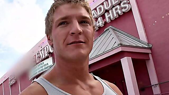 Real straight jock gloryhole gets bj before cumming in mouth