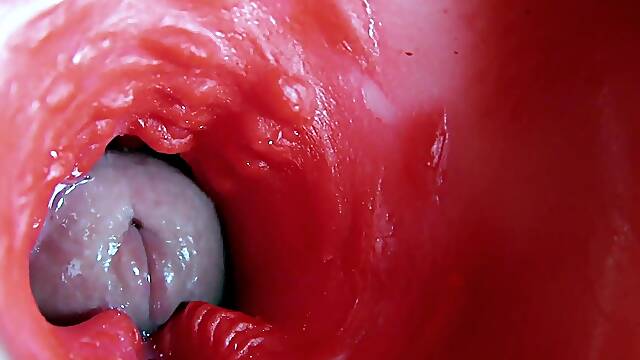 Super quality squelchy wet hole ASMR camera inside