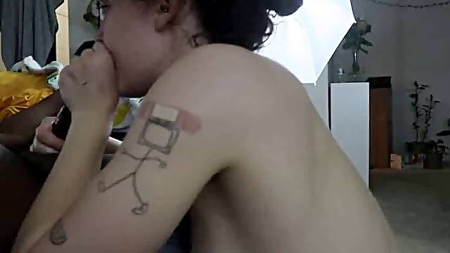 White Girl Sucks Big Black Cock - Interracial Blowjob Video