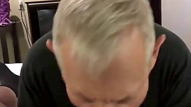 Mature Gay Man Sucks a Well-Endowed Black Stud