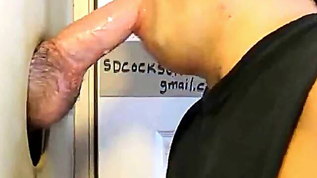 Gloryhole Amateur Takes on a Big Cock