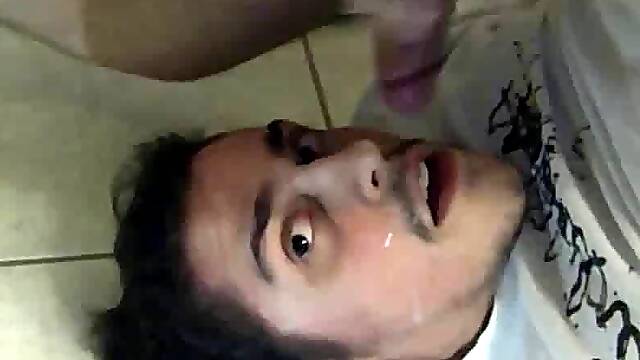 Self-sucking hunk masturbates and tastes his own cum