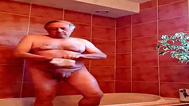 Having my bath