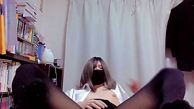 Japanese crossdresser Masturbation