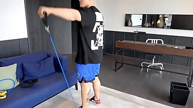 Blue Flame 摄制组 Vol. ?? I Chinese Muscular Model Bares It All