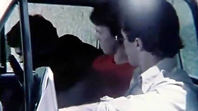 Retro gay porn with hitchhiker