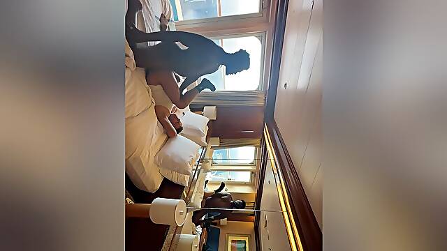 Sucking Dick Outside On Cruise Balcony Then Inside To Get My Ass Filled With A Huge Load!