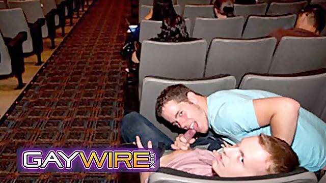Strangers Meet And End Up In A Steamy Back Row Fuck During A Public Movie Showing
