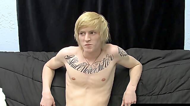 Kinky Inked Dustins Intense Solo Wanking Interview