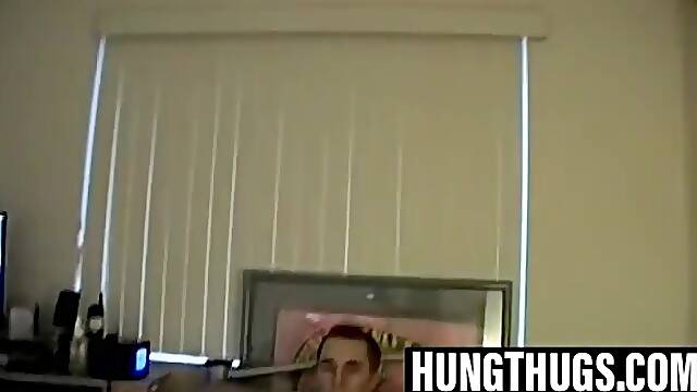 Straight inked guys jerk their dicks and shoot thick loads