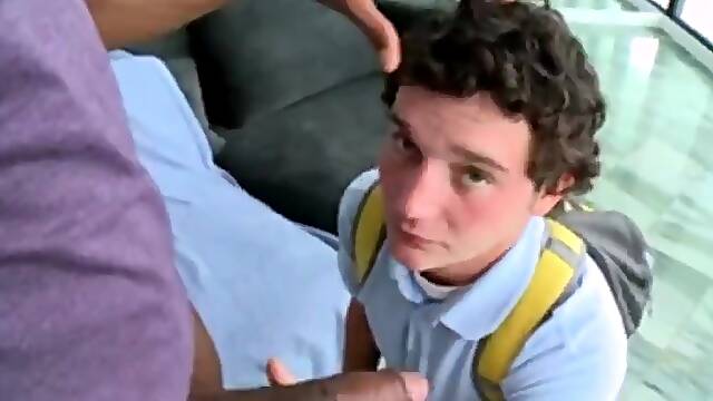 Country white boy tries black dick