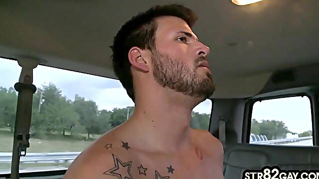 Str8 fooled stud fucks gay jock in bus till cumshot