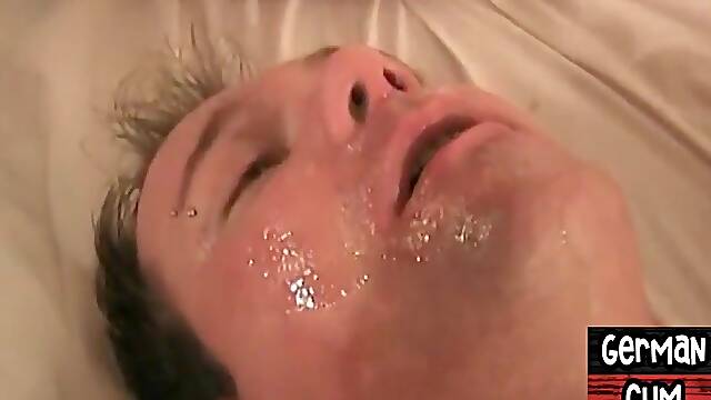 German gaydaddy rims BFs ashsole in blowjob threesome