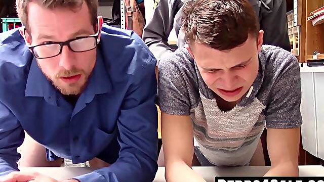 Twink thief double penetrated as punishment for stealing