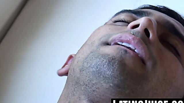 Straight Latino surprised by dick in ass and hot facial POV