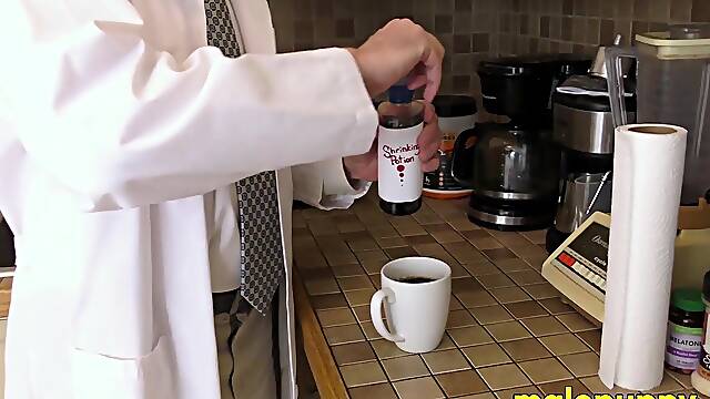 Daddy Richard Lennox does weird science experiments while farting