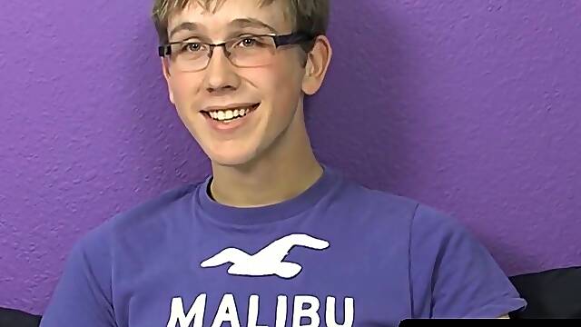 BoyObsession.com - Jockstrap and glasses twink Tommie Reeds hot solo stroking