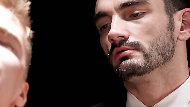 Twink James Blond auctioned off and bred by new master Jack Aries