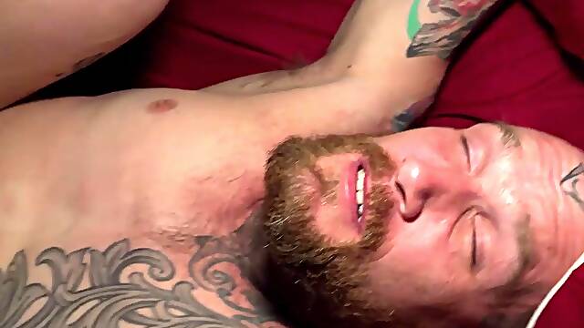 Colton Rivers peels off his gear and drills Matt Coven bareback