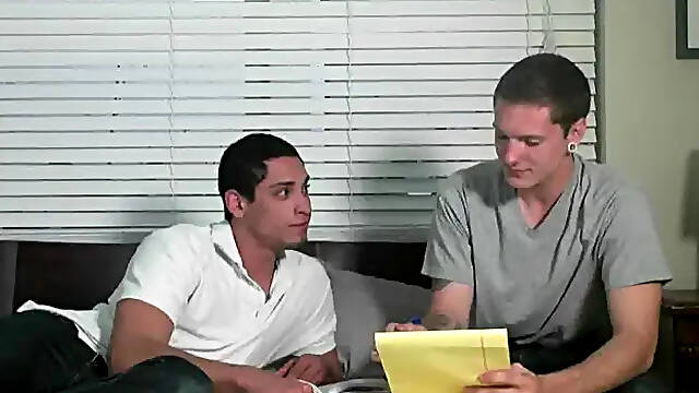 BoysFirstTime - Virgin Jimmy Law doggy fucking in the bed