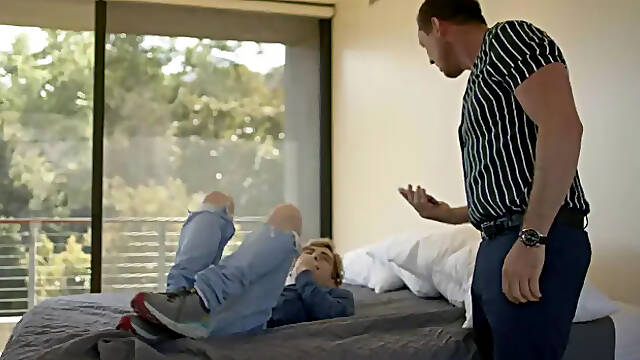 Icon Male: Young Twink Takes on Two Daddies