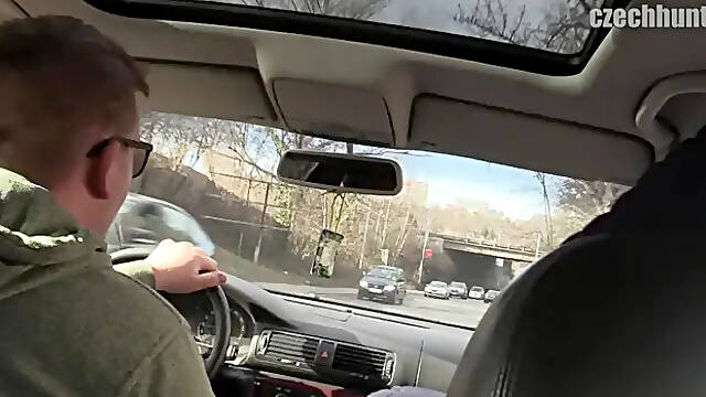 Czech Hunter: Masturbating in a Car: A Dare?