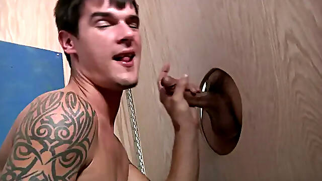 Men: Glory Hole Surprise with a Muscular Tattooed Latin Lover