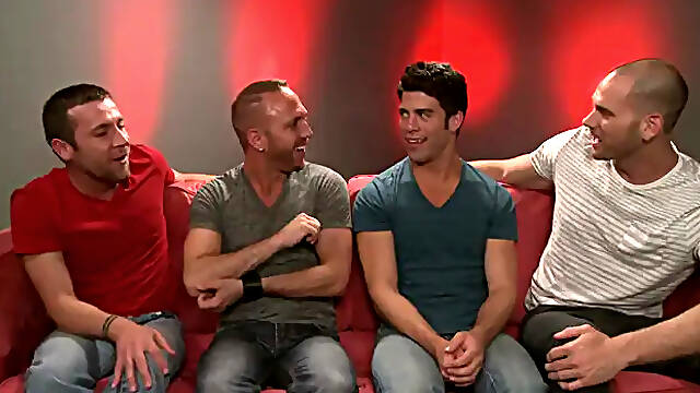 Men: Inked Hunks Gangbang Delight with Twinks