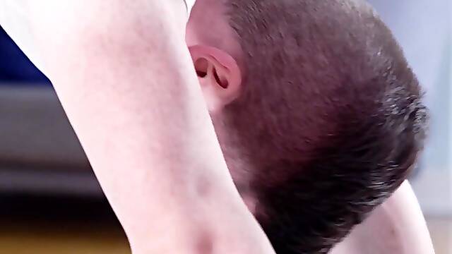 Yoga trainer Markus Kage takes Thyle Knoxx to a bareback session