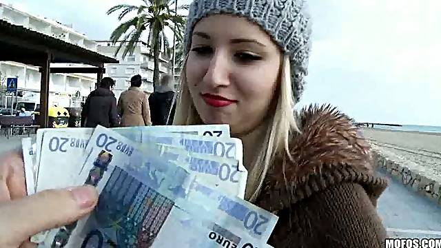 Money Will Make That Blonde Hoe Do Everything With Hard Cock