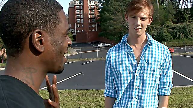 Redhead queer gets face-fucked and enjoys it deep doggy style