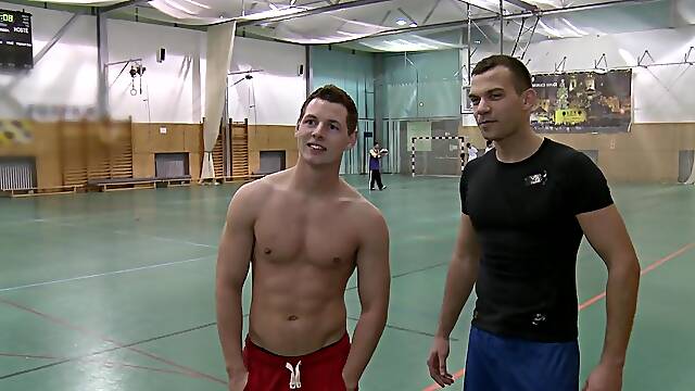 Gay Public Sex as Two Guys Fuck at the Gym