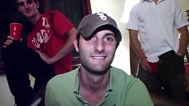 Dark-haired homosexual enjoys rear banging in group sex clip