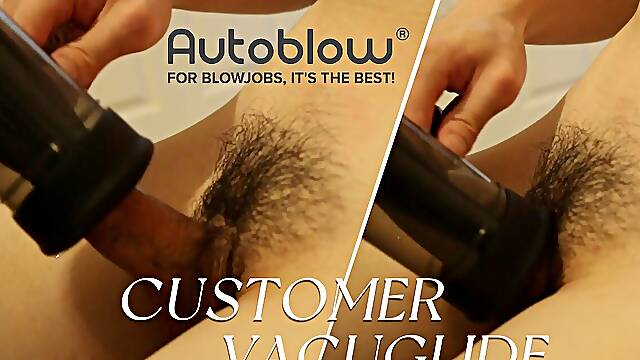 CLOSE UP on INTENSE big-boned release with Vacuglide