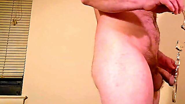 Edging in Handcuffs Obese Anal insertged