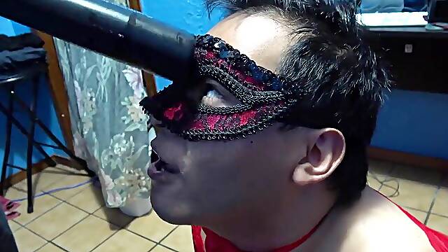 Police Bangs Sissy Femboy Soaked Throat & Bussy For Halloween