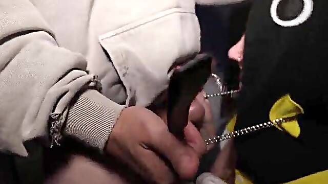 Dp at a party: 3 boyz with large rods bang a cute student hard