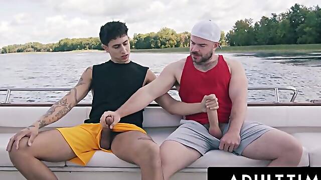 ADULT TIME - Str8 Buddies Marcus McNeil & Beauty Elias Turn Disappointing Boat Day Into Hard Screw