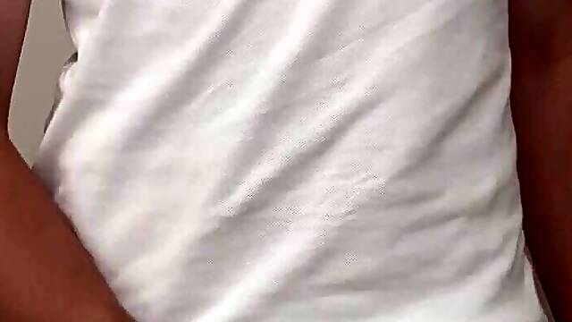 Work had me stressed… so I hid in the bath, pulled out my dong, and stroked it until I spilled.