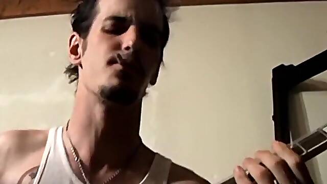 BoysSmoking: Axel Smokes Enormous Whilst Rocking Out And Jerking off His Wang