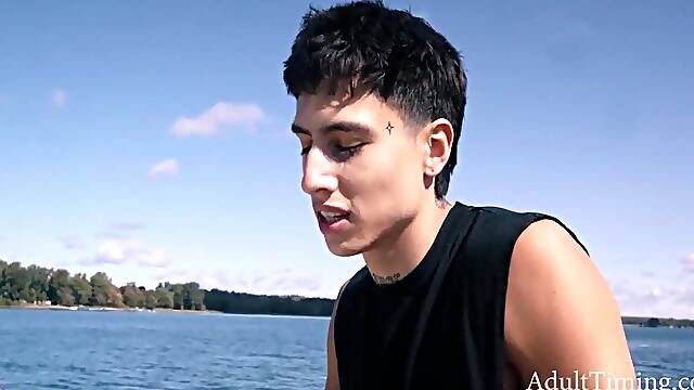 Str8 Blue Balls Gone Homosexual On Blue Waters - Girl Elias, Marcus McNeil