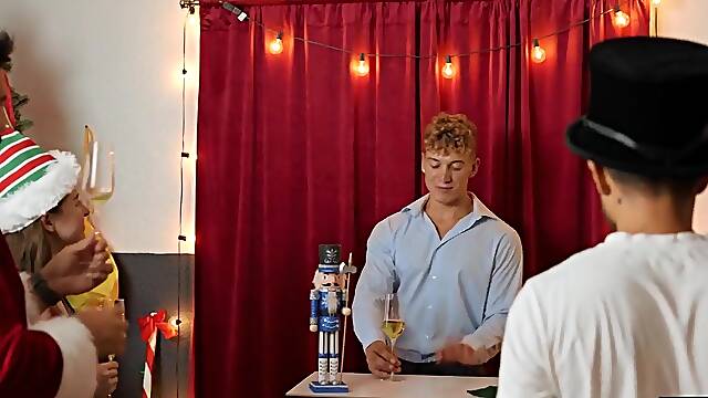 Chaps - Cum watch us Turn Xmas party into an XXXmas party - Chris Damned, Cody Seiya, Felix Fox